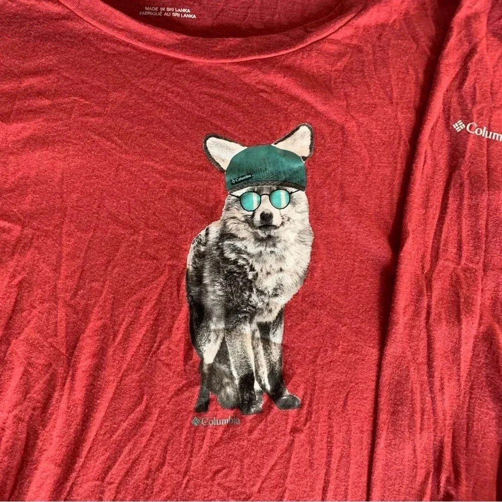 Columbia women's medium crew neck long sleeve salmon colored shirt size … - Picture 4 of 4